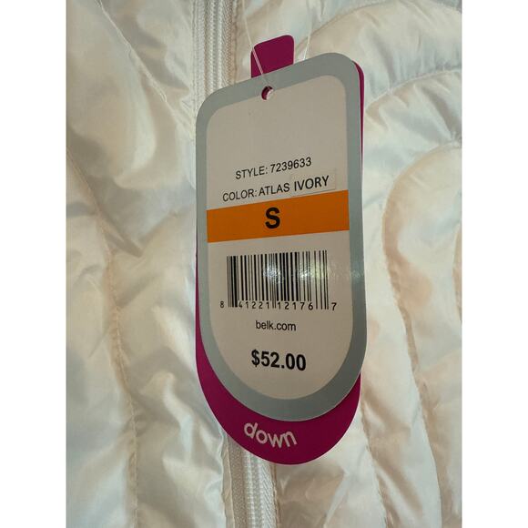 Be Inspired Packable Down Puffer Vest White Ivory Small NWT Travel Cozy - Picture 2 of 7